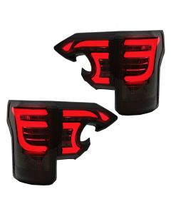 15-17 FORD F150 LED Taillights Smoke Black - 4 Piece Conversion