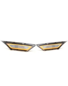 2016+ Honda Civic Full LED Side Marker Set Pair Reflector - Clear Lens Amber LED