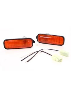 96-00 HONDA CIVIC EK JDM SIDE MARKER LIGHTS W/ WIRING HARNESSES - AMBER