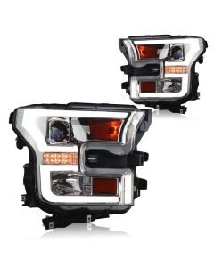 2015+ Ford F-150 Chrome Projector OE Style Conversion Headlight w/ LED DRL - OBO