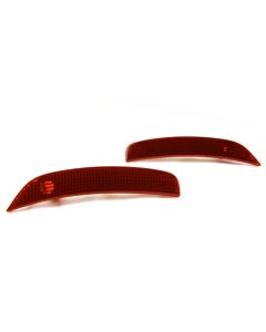 11-16 Fiat 500 Rear Bumper Reflector Side Marker Lights - Crystal Red