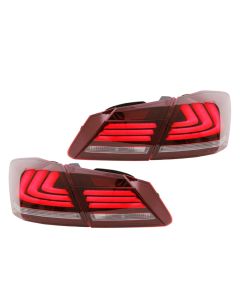 Red Clear Led Brake Tail Lights for 2013-2015 Honda Accord 4 door Sedan