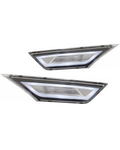 2016+ Honda Civic Full LED Side Marker Set Pair Reflector - Clear Lens White LED