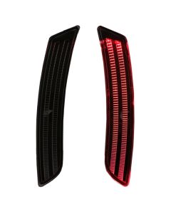 2014-2017 Cadillac CTS Front Bumper LED Side Marker Light - Clear/Black/Red