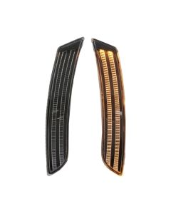 2014+ Cadillac CTS Front Bumper LED Side Marker Light - Clear/Black/Amber