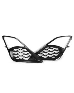 2013+ Scion FR-S Front Bumper Open Mesh Fog Light Duct Grilles - Black