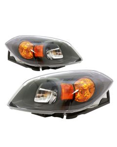 05-10 Chevy Cobalt/ 07-09 Pontiac G5/ 05-06 Pursuit Euro Style Black Headlights