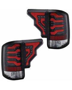 2014-2017 Chevy Silverado 1500 2500HD 3500HD LED Taillights - Clear/Black/Red