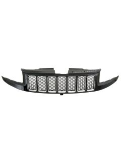 2014+ Jeep Grand Cherokee SRT SRT8 Style Front Grille - Gloss Black w/ Chrome