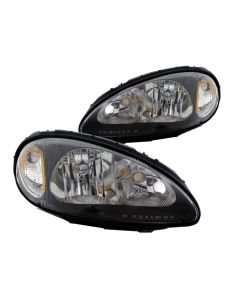 01-05 Chrysler PT Cruiser Black Replacement DOT Headlights Headlamp Complete Set