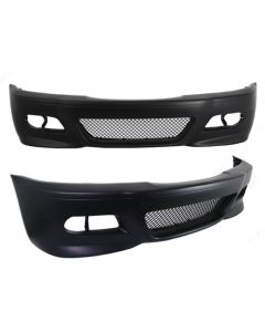 Fit BMW E46 3-Series M3 Style Front Bumper w/ Euro Projector Fog Lights + Fog Covers