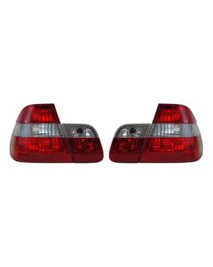 02-05 Fit BMW E46 3-SERIES 4DR SEDAN EURO TAILLIGHTS - RED/CLEAR/RED