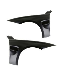 12-15 Fit BMW F30 3-Series M3 F80 Style Front Fenders w/ Gloss Black Side Vent Trim