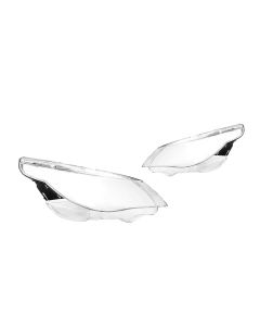 04-07 Fit BMW E60 5-Series Replacement Headlight Lens - White LED Brow