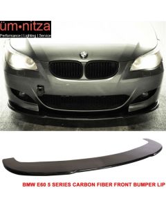 Fits 04-10 Fit BMW E60 5 Series Front Bumper Splitter Carbon Fiber