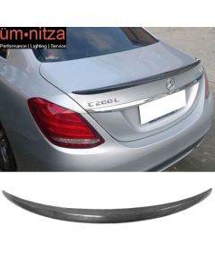 Fits 15-17 Benz C Class W205 Trunk Spoiler Carbon Fiber CF