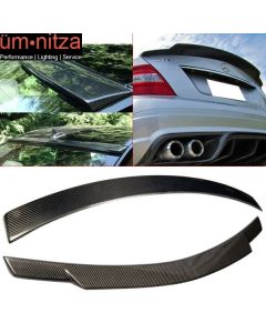 Fits 08-14 C-Class W204 Sedan CF Carbon Fiber OE Factory Roof & V Trunk Spoiler