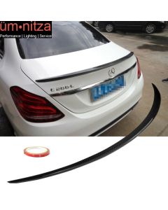 Fits 17-22 Mercedes-Benz W205 C Class Coupe C63 Style Carbon Fiber Trunk Spoiler