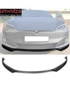 Fits 17-20 Tesla Model S IKON Style Front Lip Splitter - Carbon Fiber