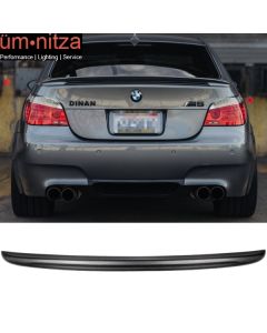 Fits 04-10 BMW 5 Series E60 Rear Trunk Lid Spoiler Wing Lip Matte Carbon Fiber