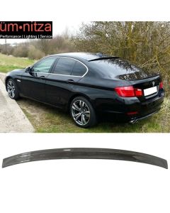 Fits 11-16 Fit BMW 5-Series F10 Sedan 3D Type Carbon Fiber (CF) Roof Spoiler Wing