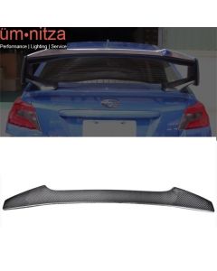 Fit 15-19 Subaru WRX STI Sedan Carbon Fiber CF Trunk Spoiler Wing Add On