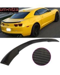 Fits 10-13 Chevy Camaro OE Factory Real Carbon Fiber CF Trunk Spoiler Rear Wing