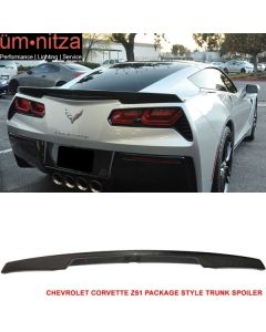 Fits 14-19 Chevy Corvette C7 Z51 Package Style Trunk Spoiler - Carbon Fiber