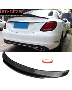 Fit 17-22 Benz W205 C Class Coupe 2-Door PSM Style Trunk Spoiler Carbon Fiber CF