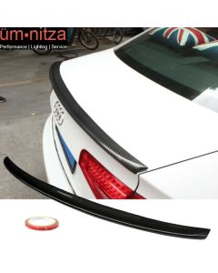 Fits 17-23 Audi A4 B9 Trunk Spoiler S4 Style Carbon Fiber