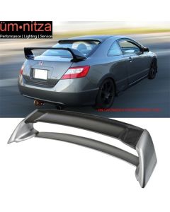 Fits 06-11 Civic Mugen RR CF Top Painted Trunk Spoiler Alabaster Silver Metallic