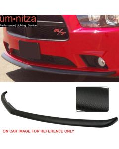 Fits 11-14 Dodge Charger Carbon Fiber Textured Front Bumper Lip OE Style PP