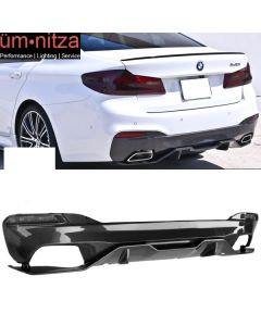 Fits 17-20 BMW G30 5 Series MT MP Style Rear Diffuser - Carbon Fiber