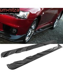 Fits 08-16 Mitsubishi Lancer EVO X Jun Style Side Skirts - Carbon Fiber CF