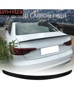 Fits 17-23 Audi A4 B9 Sedan S4 Style Rear Trunk Spoiler Wing Forged Carbon Fiber