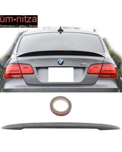 Fits 07-13 E92 Coupe Performance High Kick Matte Carbon Fiber (CF) Trunk Spoiler