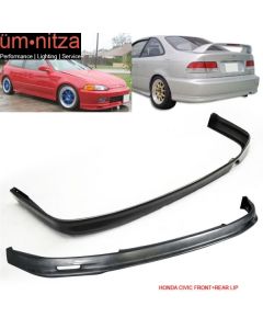 Fits 92-95 Honda Civic EG Mugen PP Front +Rear Bumper Lip Spoiler