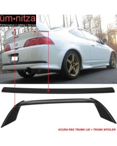 Fits 02-06 Acura RSX DC5 Mid + Type R TR Style Trunk Spoiler - ABS