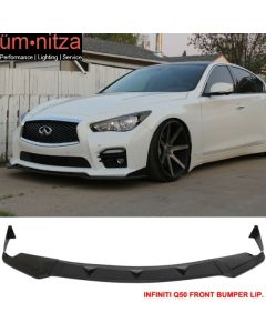 Fits 14-17 Infiniti Q50 Q50S Sport Model Front Bumper Lip - ABS