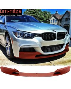 Fits 12-18 F30 Performance Front Bumper Lip Painted Melbourne Red Metallic A75