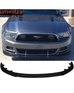 Fits 13-14 Ford Mustang GT Style Front Bumper Lip Spoiler Unpainted Black PU