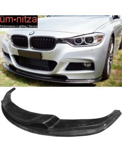 Fits 12-18 Fit BMW F30 F31 4Dr MT & M-Sport VR Style Front Bumper Lip CF