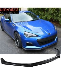 Fits 13-16 Subaru BRZ CS Style Front Bumper Lip Spoiler Kit Unpainted Black PU