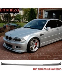 Fits 01-06 BMW E46 M3 H Style Unpainted Front Bumper Lip Spoiler Splitter - PU