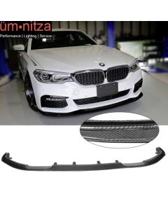 Fits 17-20 BMW G30 5 Series M Sport HM Style Front Bumper Lip Carbon Fiber