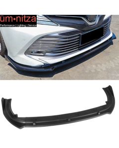 Fits 18-20 Toyota Camry V2 Style Unpainted Front Bumper Lip Spoiler 3PC Splitter