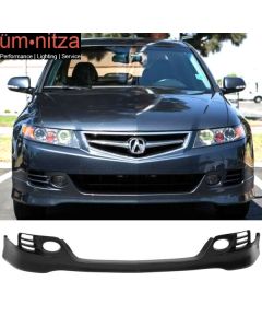 Fits 06-08 Acura TSX EURO-R Style Front Bumper Lip Spoiler Unpainted PU Splitter