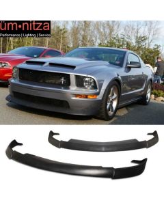 Fits 05-09 Ford Mustang V8 CV2 Style Front Bumper Lip Spoiler Unpainted Black PU