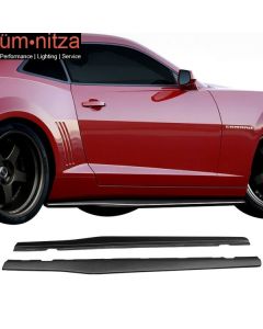 FitS 10-15 Chevrolet Camaro IKON Style 2PC Side Skirts Extension Rocker Panel PP