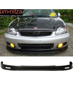 Mugen Style Front Bumper Lip Spoiler Splitter Unpainted For 99-00 Honda Civic EK